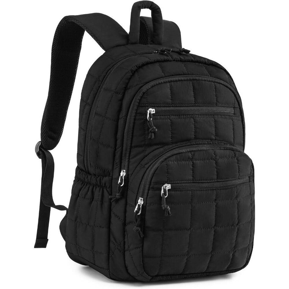 Stylish Puffer Quilted Backpack For Women & Teen Girls - Water-Resistant Daypack